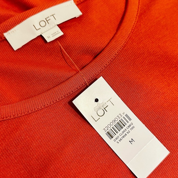 NWT LOFT Long Sleeve Scoop Neck Shirt - Picture 3 of 3